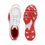 Puma Spike 24.2 White Red – Cricket Spikes