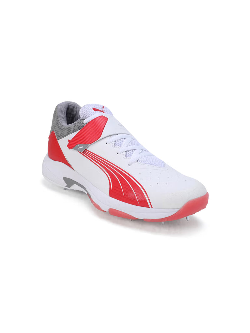 Puma Bowling 24.1- White Stormy Red Cricket Spikes