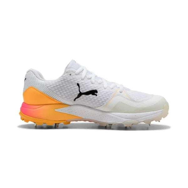 Puma Spike 24.1 White Black Sun Stream – Cricket Spikes