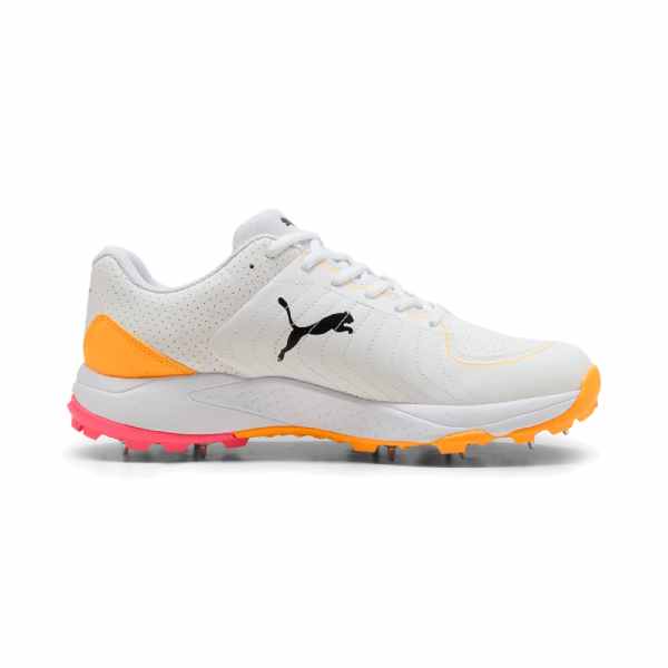Puma Spike 24.2 White Black Sun Stream – Cricket Spikes