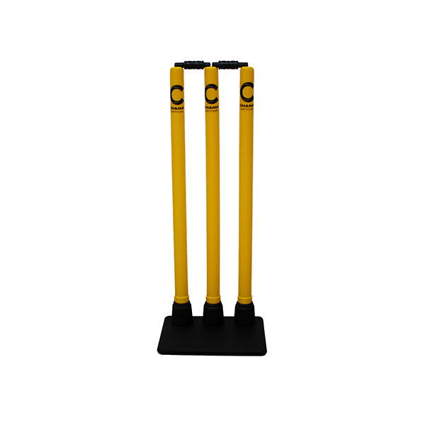 Champ Plastic Stumps with weighted base – Yellow (Set of 3)