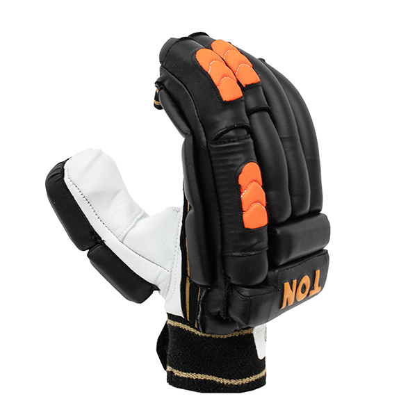 Ton IPL Series 2026 Cricket Batting Gloves – Adult – Black and Orange