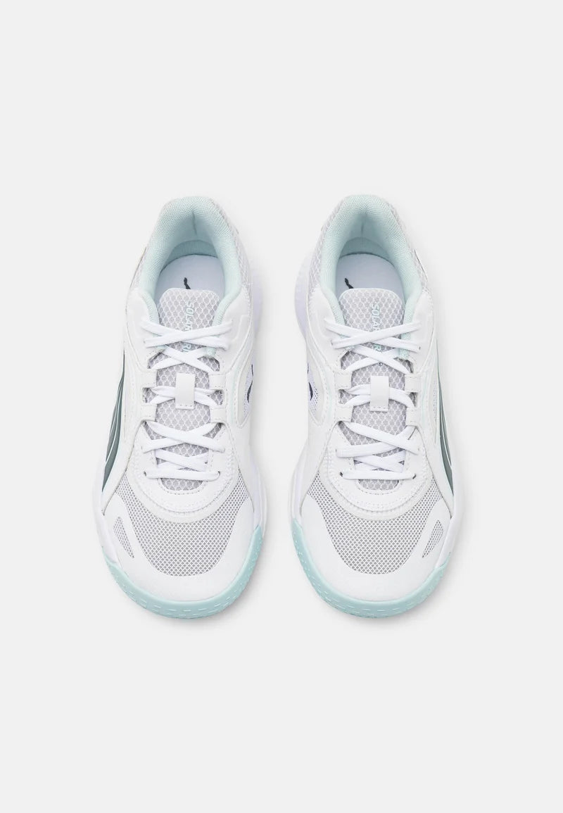 Puma Solarstrike II Indoor/Court Shoes – White Shadow Grey Nitro Blue
