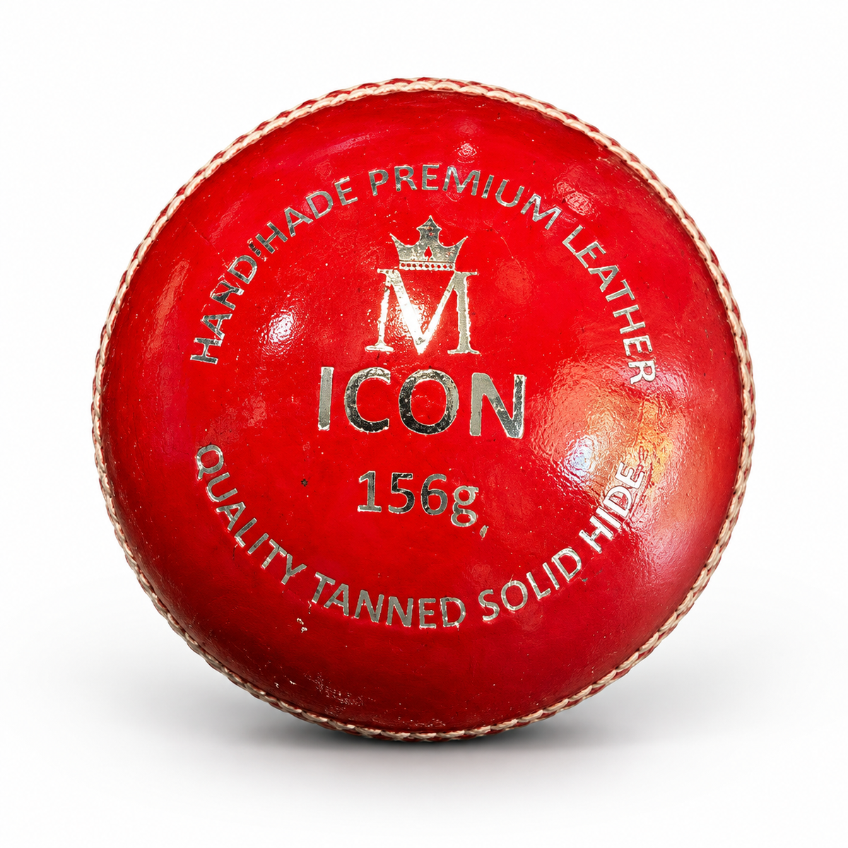 Milestone 2 Piece Icon Red 156G Cricket Ball Icon 156g front view