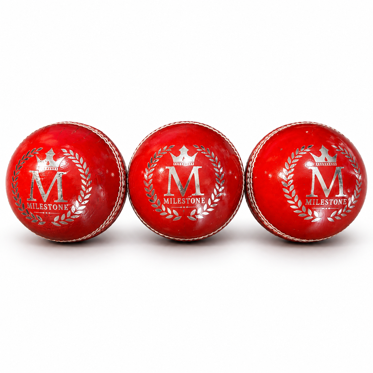 Three Milestone 2 Piece Icon Red 156G cricket balls product view