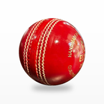Milestone 4 Piece Elite Red 156G Cricket Ball seam-side view